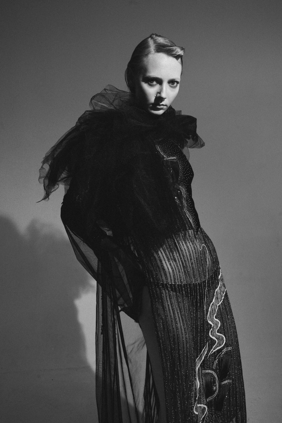 Retro Doll Haus black-and-white editorial