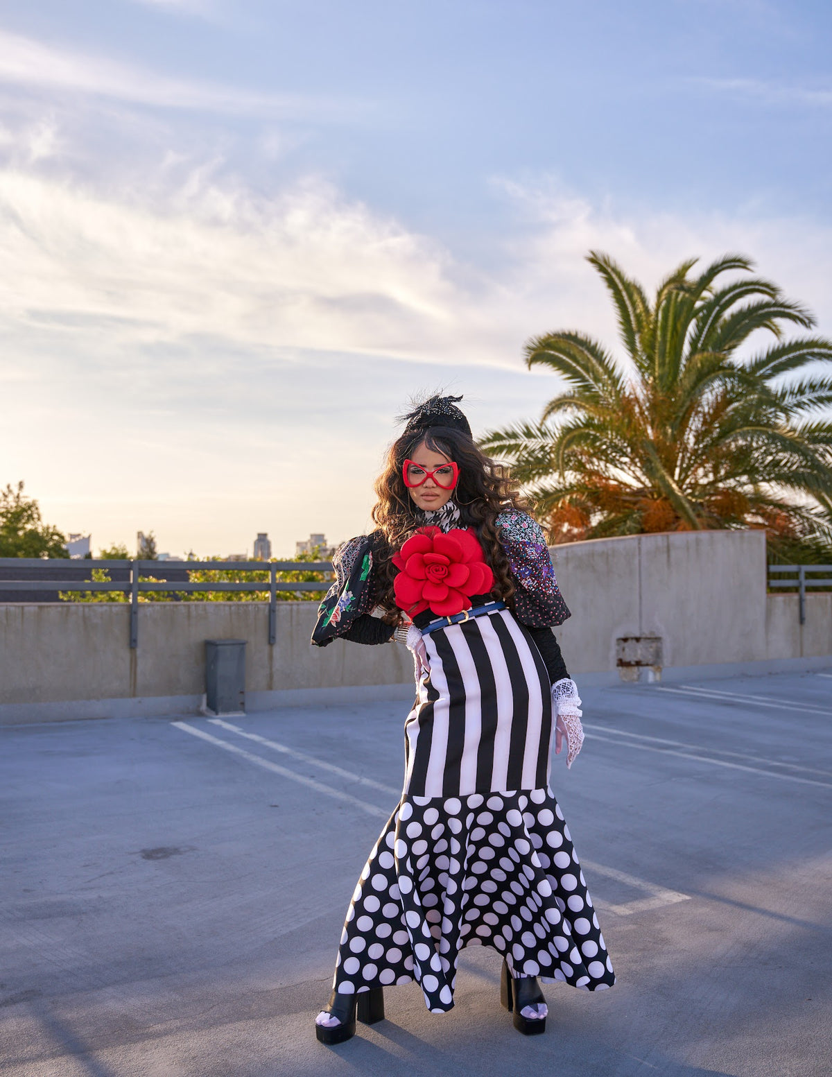 Striped and polka dot mermaid skirt alt
