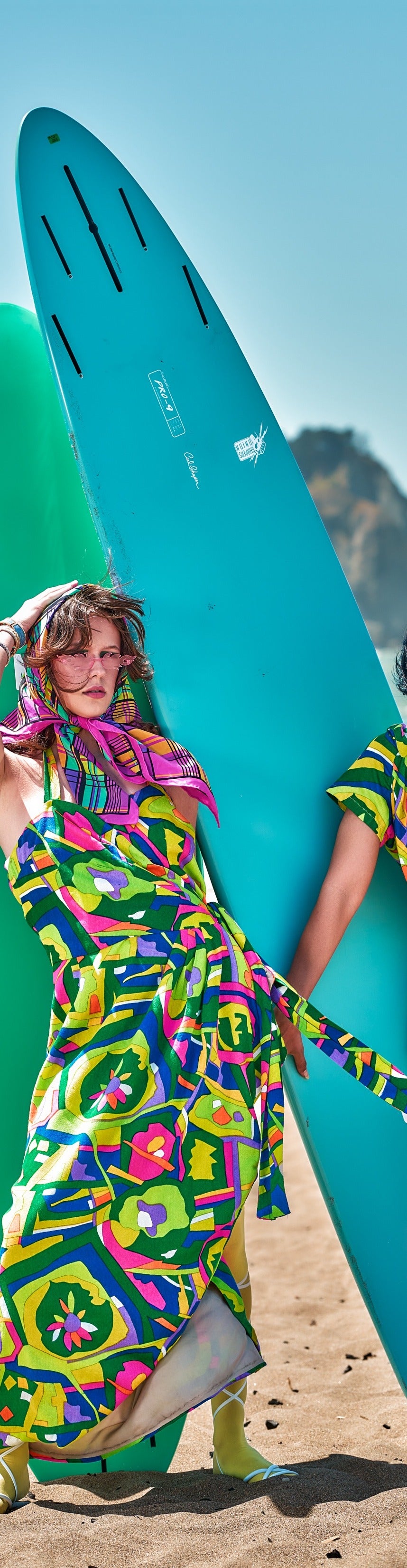 1960s Pucci-Inspired Psychedelic Maxi Dress